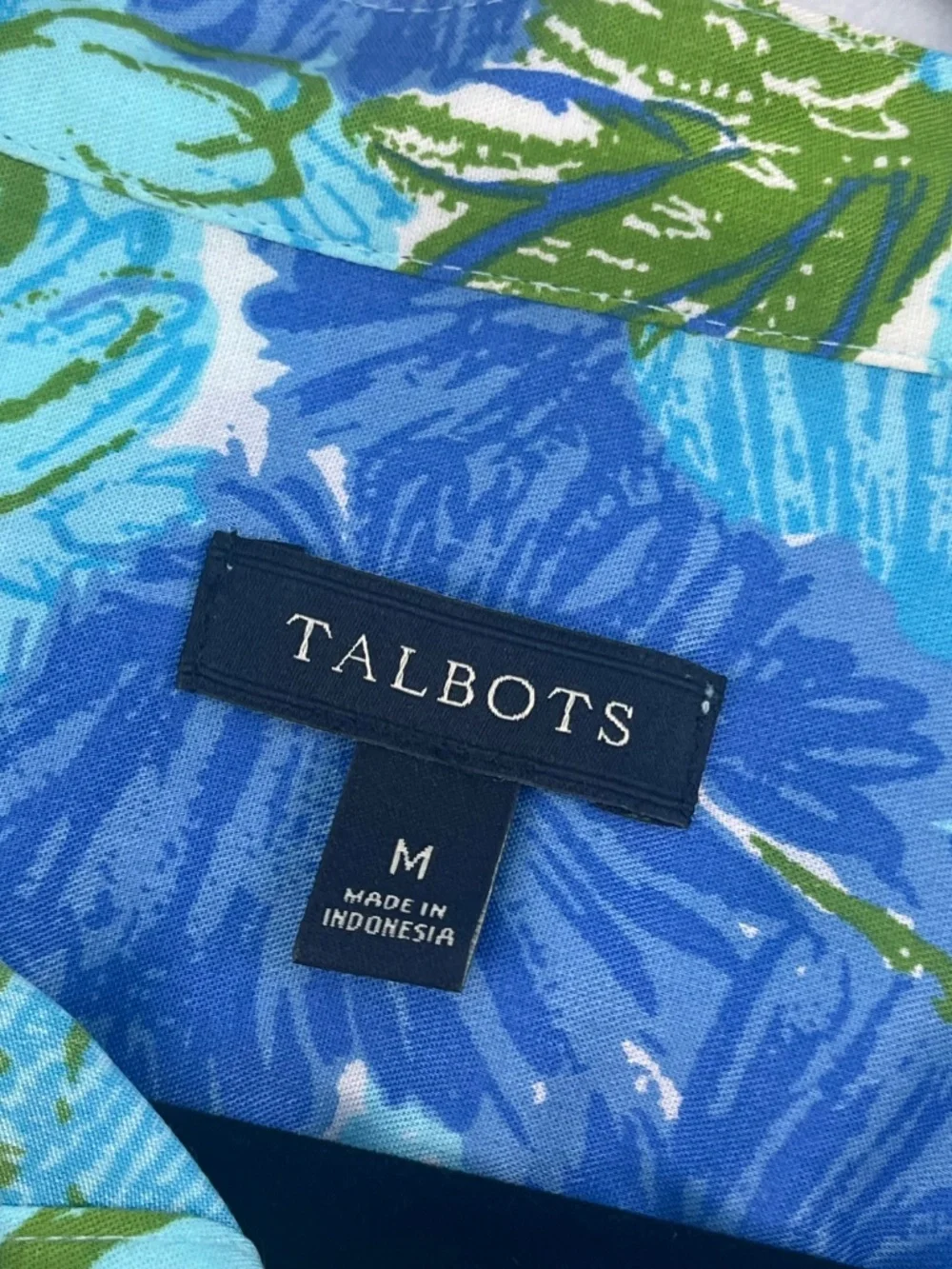 Talbots 100% Tencel Blue Floral Top Medium - Picture 5 of 9